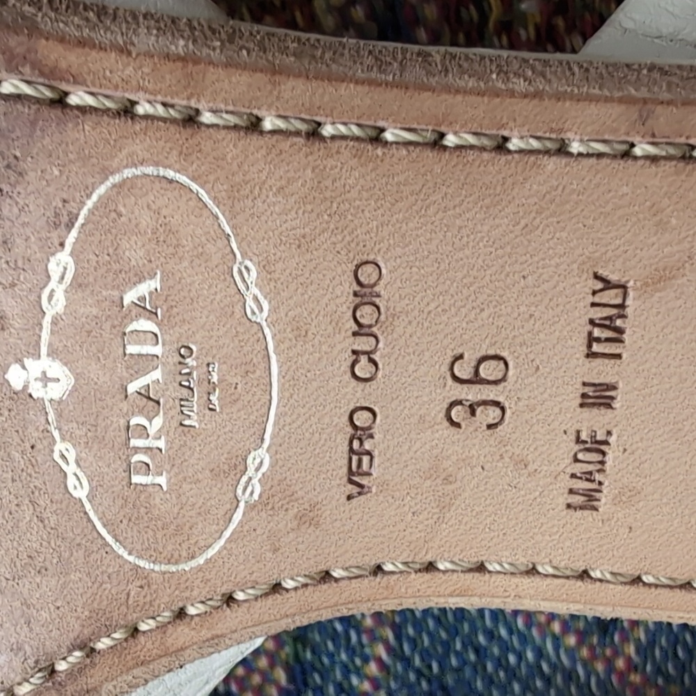 Prada Vintage White Sandals - Picture 9 of 12